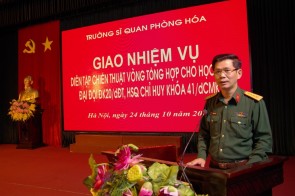 Thủ trưởng Nhà trường giao nhiệm vụ và  kiểm tra công tác chuẩn bị diễn tập DT-19 năm 2019