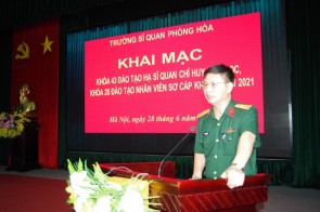 Khai mạc Đào tạo Hạ sĩ quan chỉ huy Hóa học khóa 43, Nhân viên Sơ cấp Khí tài khóa 26 năm 2021