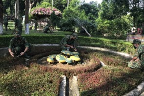 Các tổ chức quần chúng Nhà trường ra quân “Ngày Chủ nhật xanh”