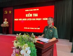 Trường Sĩ quan Phòng hóa kiểm tra kết quả huấn luyện giai đoạn 1 năm 2025
