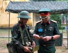 Trường Sĩ quan Phòng hóa tổ chức Thi tốt nghiệp môn chuyên ngành cho học viên Lớp  Sĩ quan dự bị khóa 32