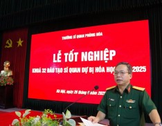 Trường Sĩ quan Phòng hóa tổ chức Lễ tốt nghiệp cho học viên đào tạo Sĩ quan dự bị khóa 32 năm 2025