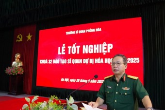 Trường Sĩ quan Phòng hóa tổ chức Lễ tốt nghiệp cho học viên đào tạo Sĩ quan dự bị khóa 32 năm 2025